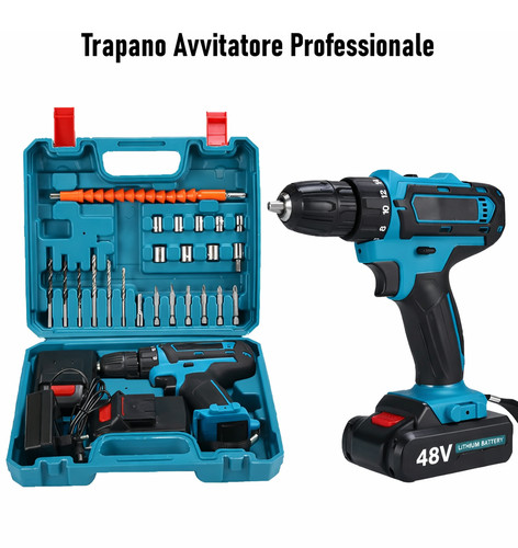 Trapano avvitatore batteria - a,