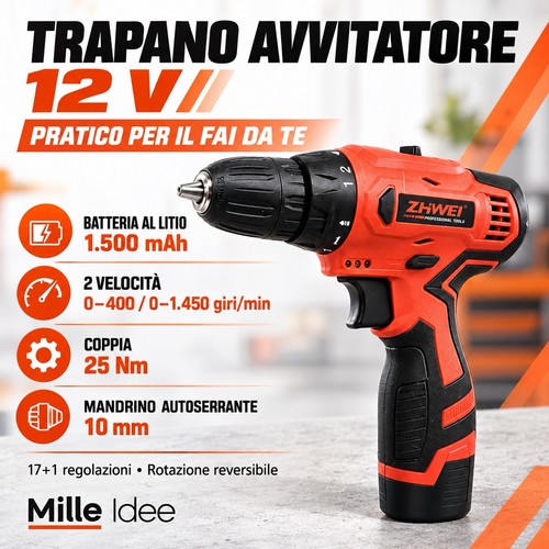 Trapano avvitatore batteria - trapano,